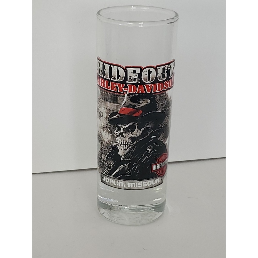 Shotglass Hideout Harley Davidson Joplin Missouri Bikers/Bikes/Skull/2015/USA